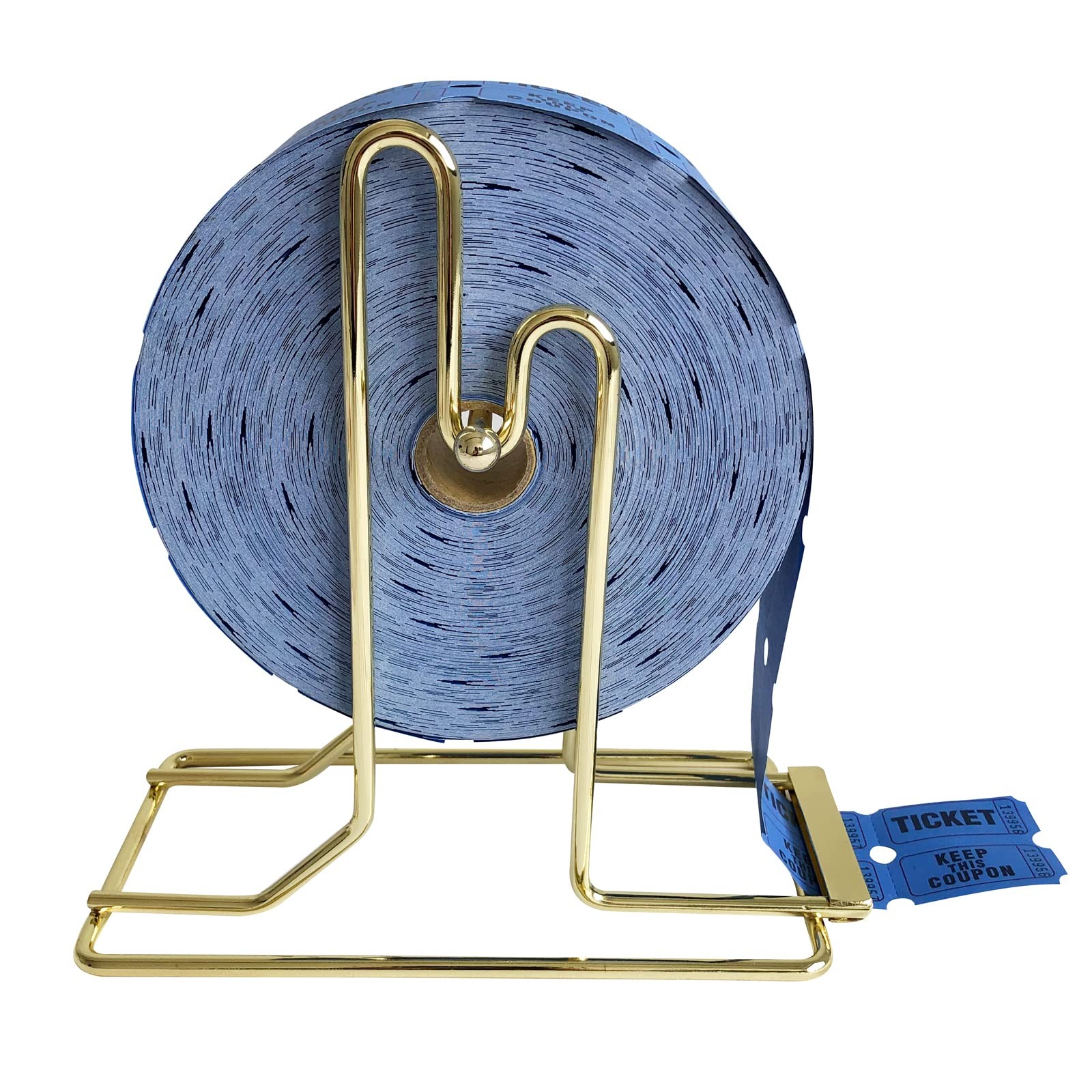 Deluxe Brass Plated Raffle Ticket Dispenser Holder Single Double Roll 1 PK