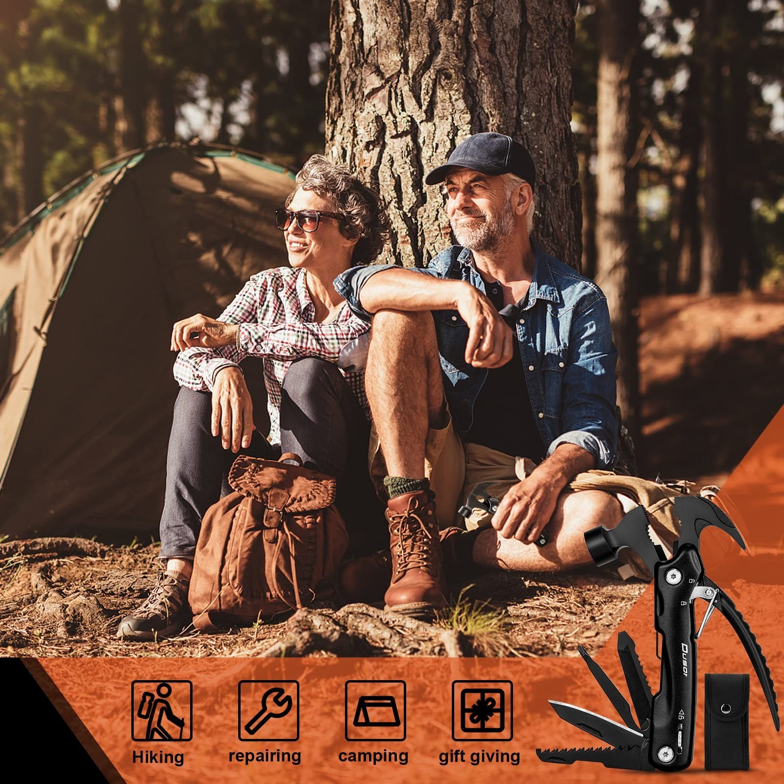 Gifts for Men 12 in 1 Hammer Multitool, Father’ s Day Gifts from Daughter, Hu…