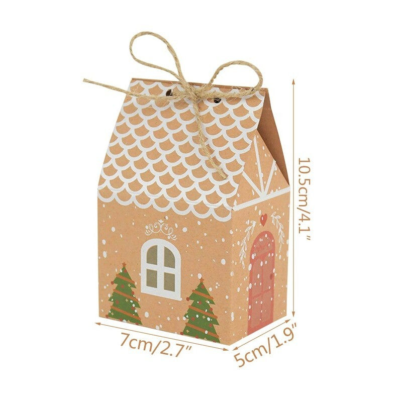 Christmas Candy Box Bags Santa Claus Gift Box Party Decoration New Year Kids Gif