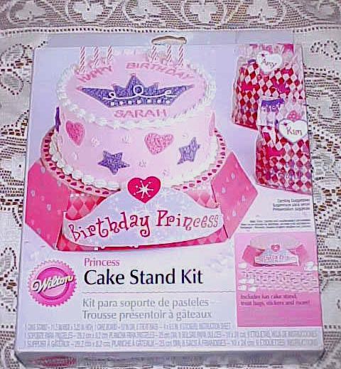 Wilton Birthday Princess Cake Stand Kit + Treat Bags NEW Easy to Assemble