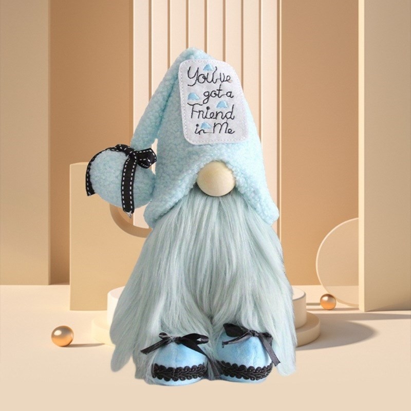 Christmas Figurine Holiday Decoration Christmas Plush Toy Gnome Figure