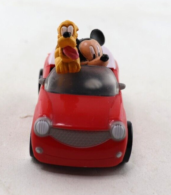DecoPac Mickey Mouse and Pluto in Rolling Red Car Cake Topper Disney