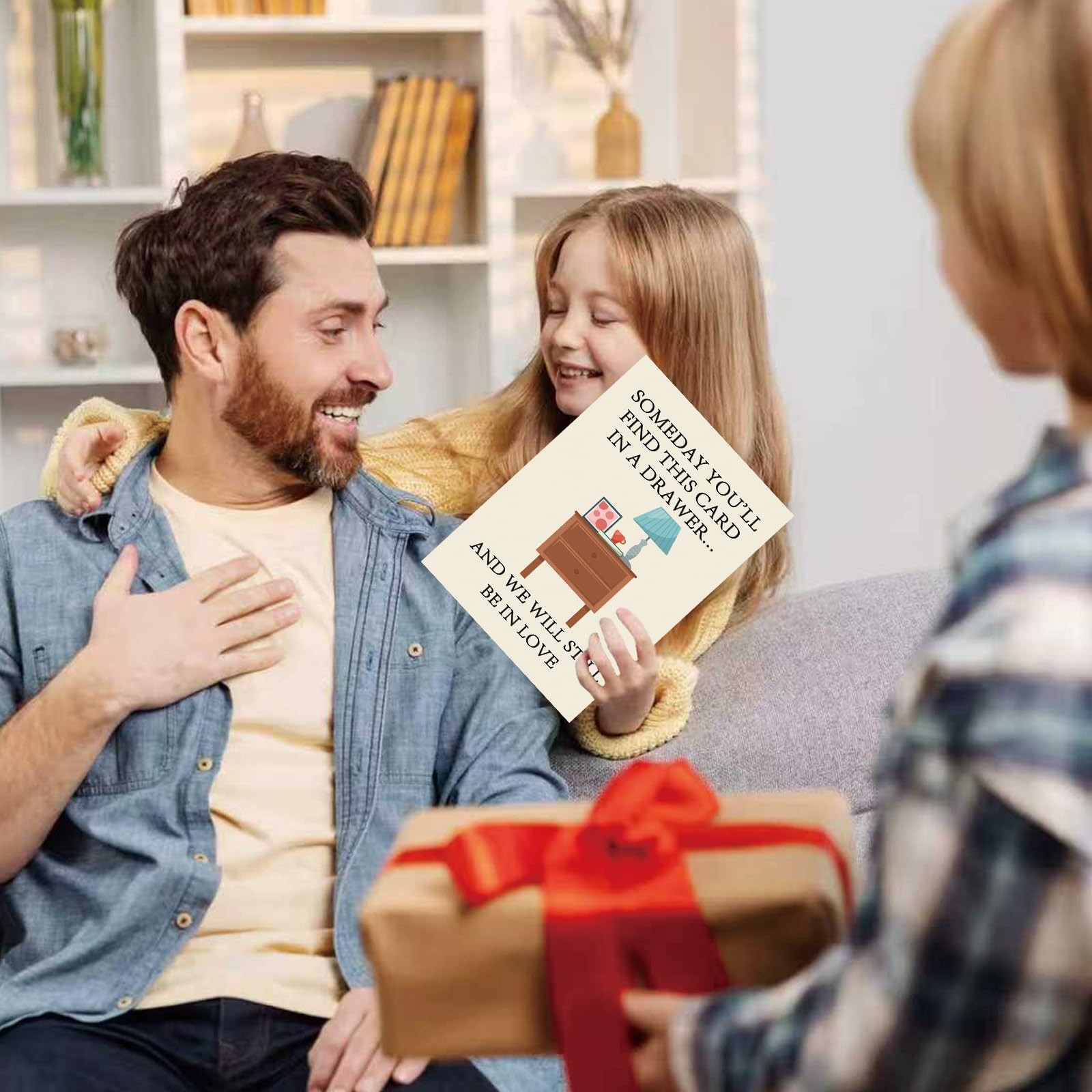 Zyulin Romantic Fathers Day Card Gifts for Husband 8 x 5.3 inches, ZY399