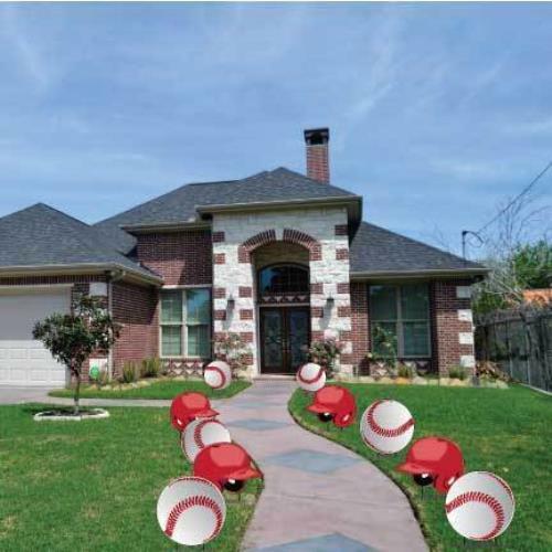 Baseballs and Helmets Yard Signs & Decorations 10 piece set – FREE SHIPPING