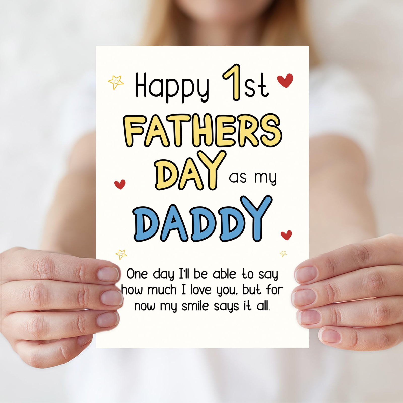 IDU First Fathers Day Card, Card Gifts 7 X 5 Inches, ZN-488