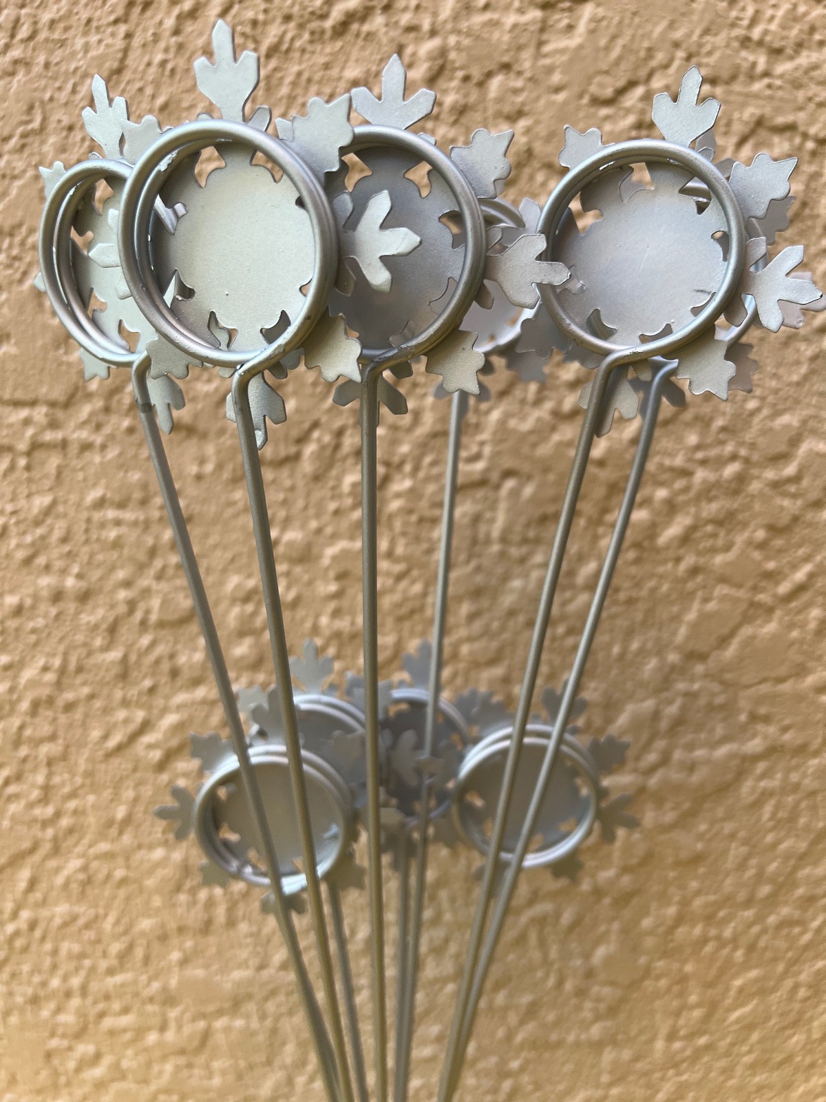 New-Metal Greeting Card, Photo Display Tree, Notes, Office, Tabletop, Snowflakes