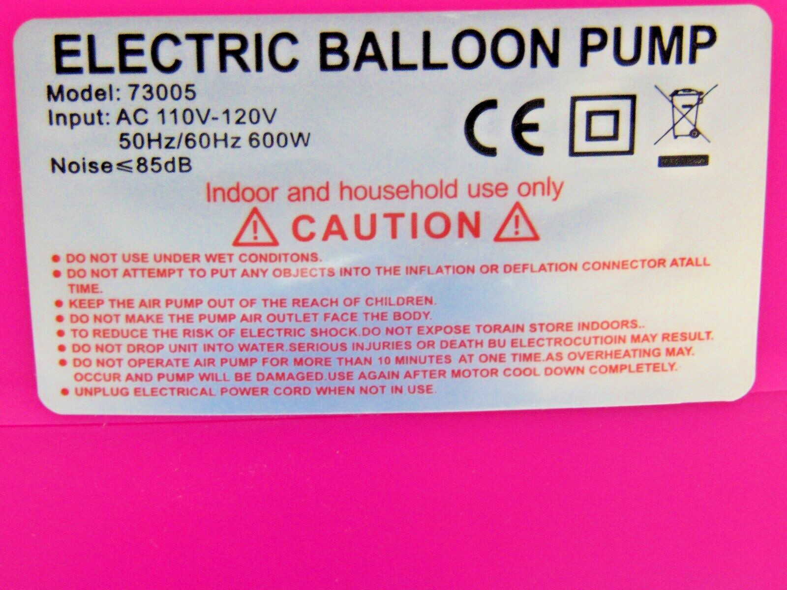 Electric Air Balloon Pump – AGPTEK – 110V 600W Portable Inflator