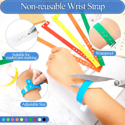 Henoyso 600 Pcs Multicolor Plastic Wristbands for 9.84 inches,