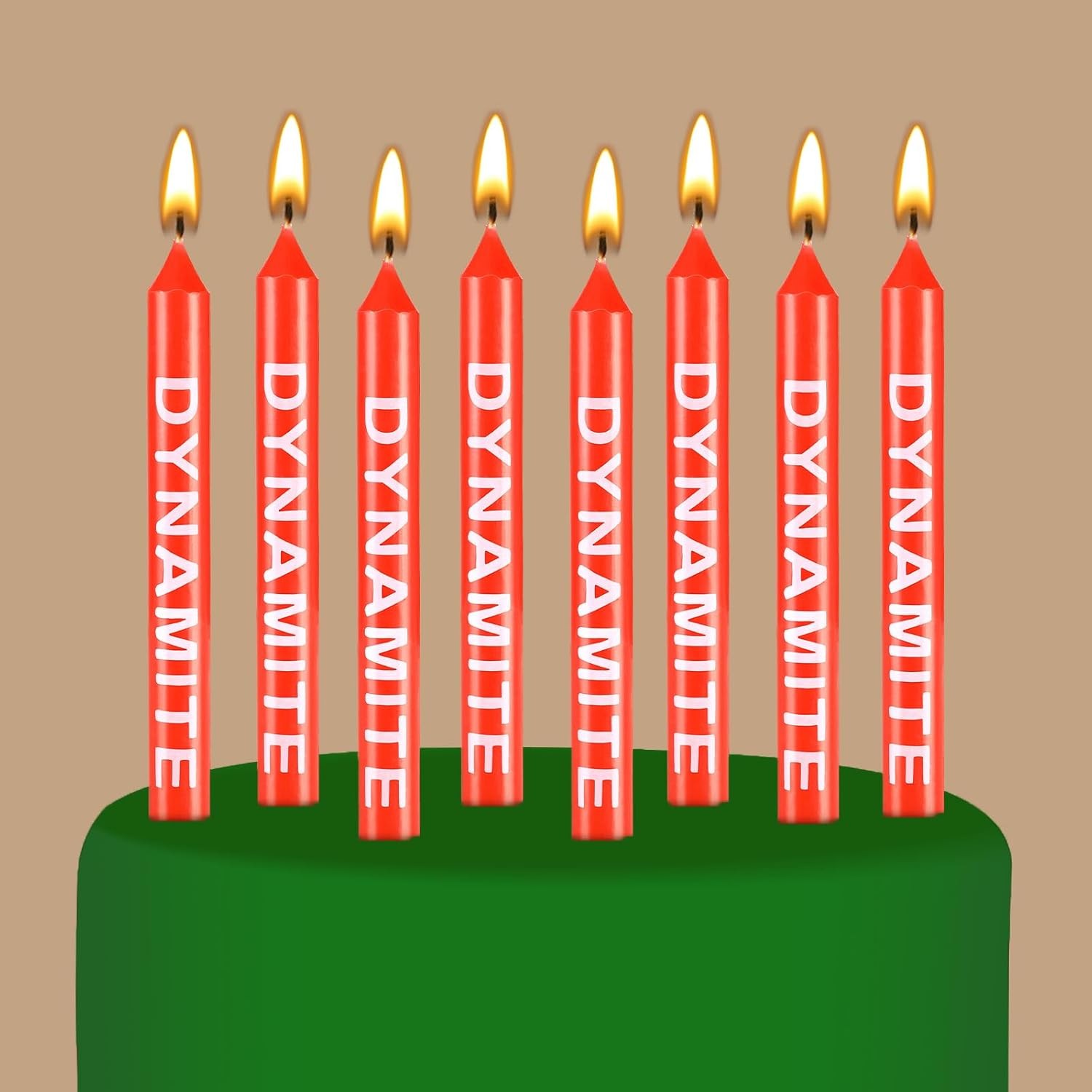 Tondio Pixel Dynite Themed Birthday Candles Cake pers for Boys
