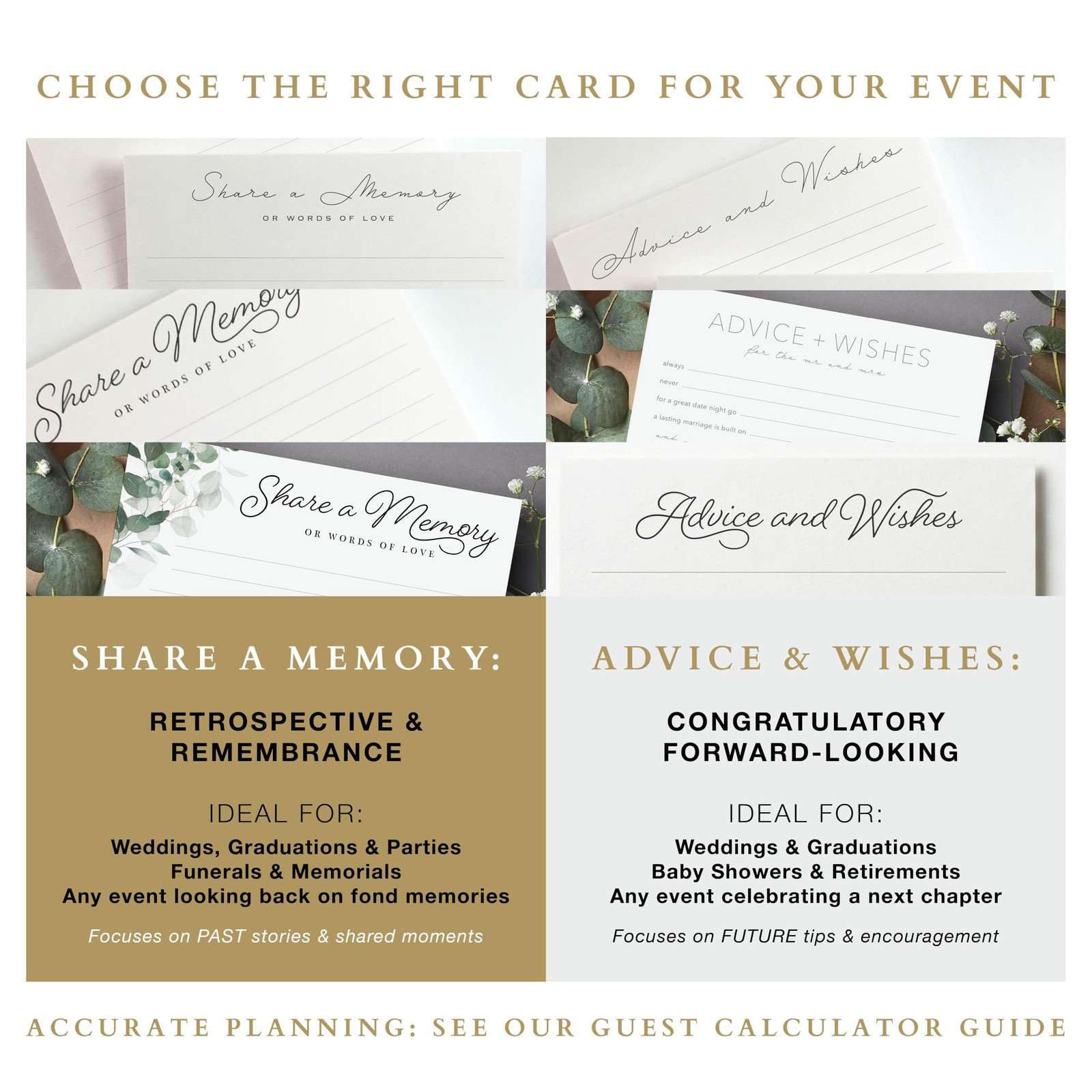 CARDAMONOLY Share a Memory Cards for Celebration 6 x 4 inches, black, white