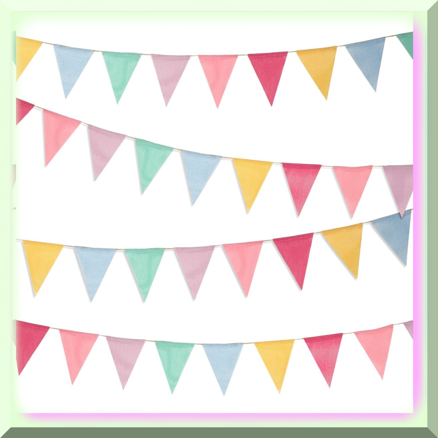 Colorful Burlap Bunting Banner for Festive Decor