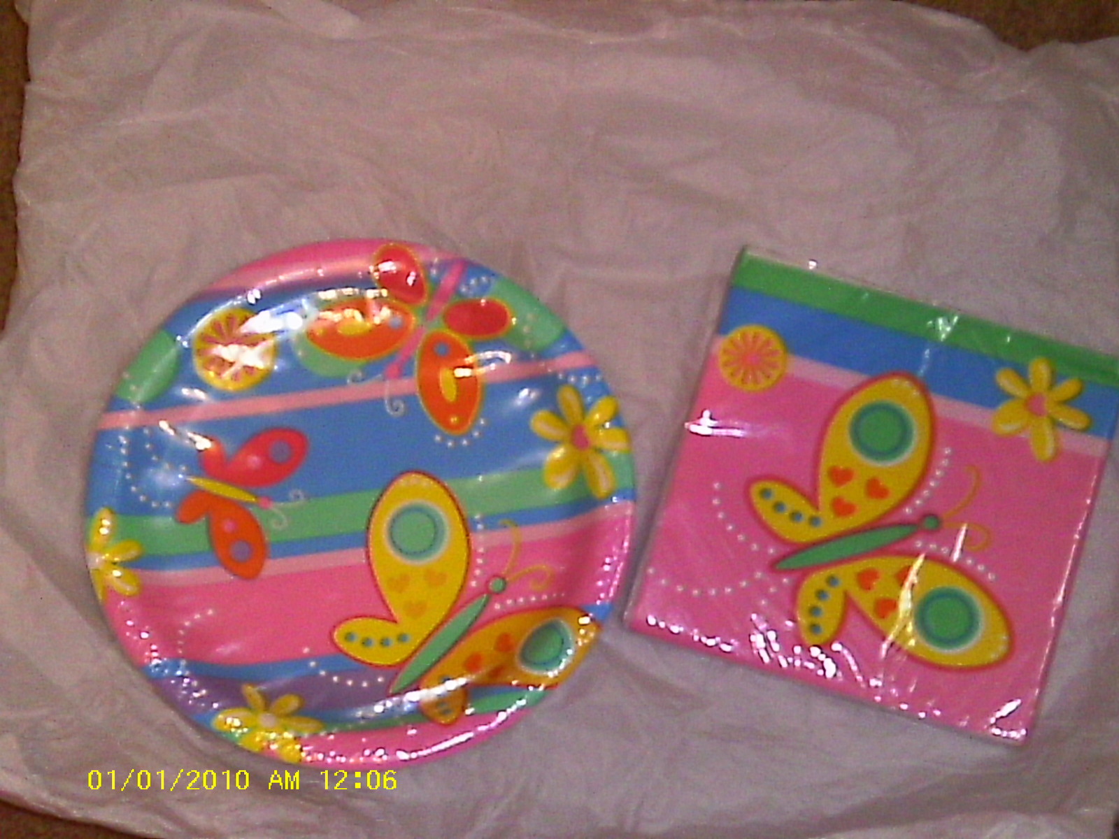 Napkins & plates, Bright Butterflies, ( Celebrations )