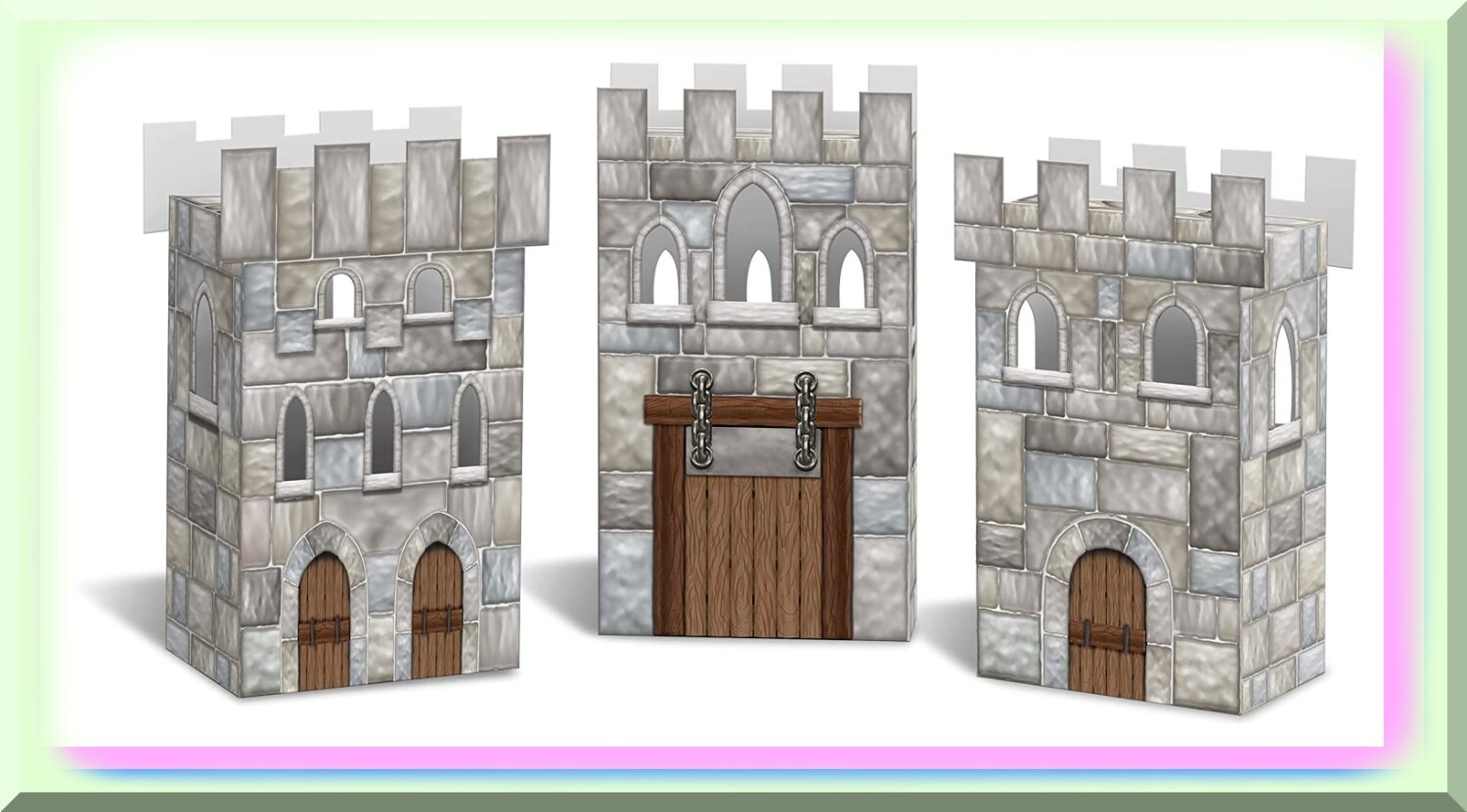 Colorful Castle Party Favors for Birthdays