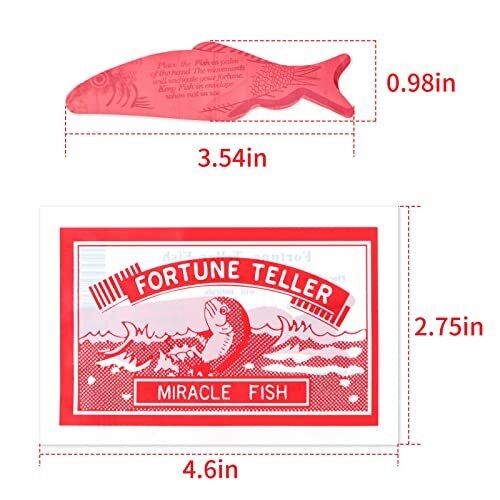 12 Fortune Telling Fish – Miracle Teller Palm Reading – gag party toy gifts