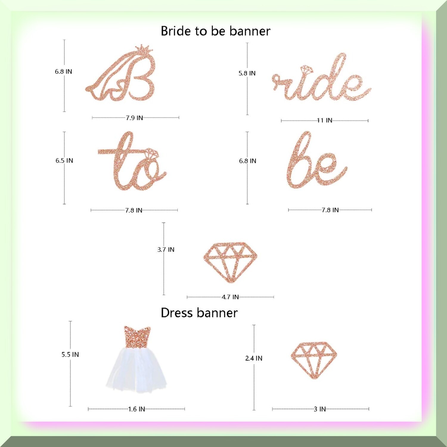 Bride-to-Be Celebration Kit with 3D Dress Garland