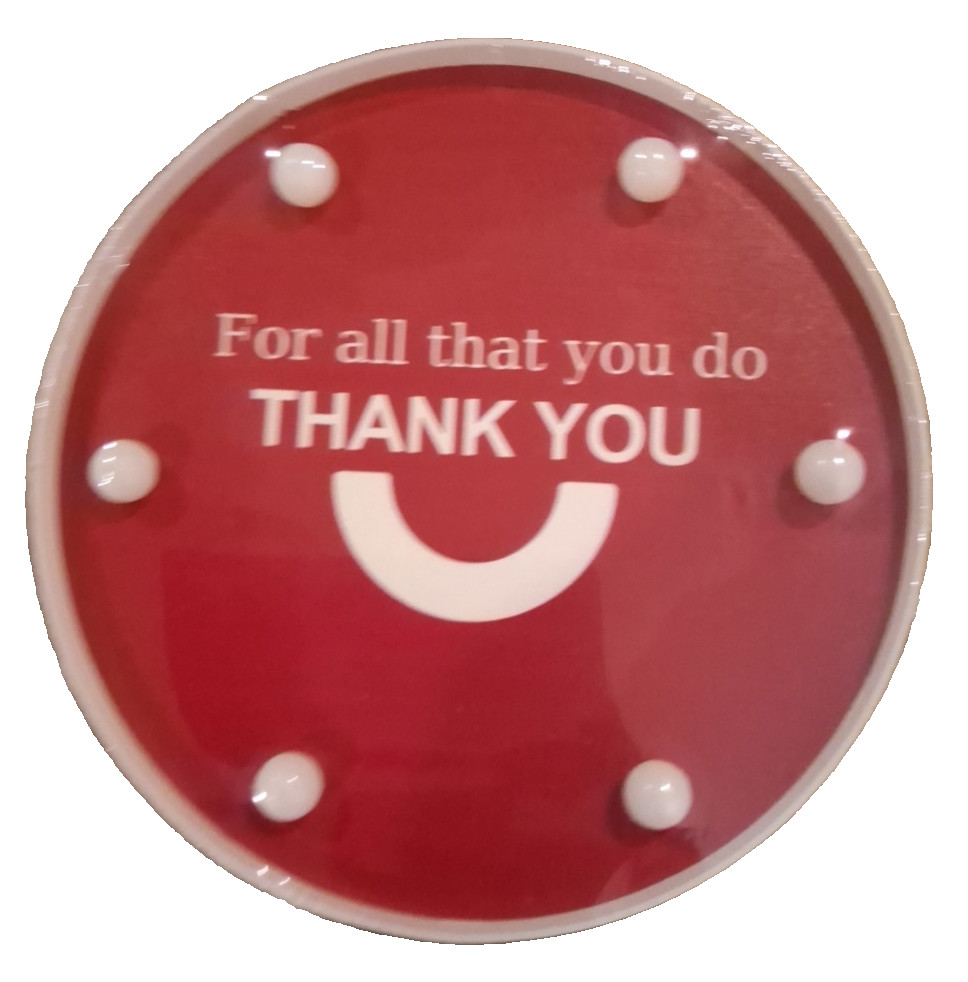 Set of Eight Employee Staff Appreciation Thank You Gifts Light-up Decorations