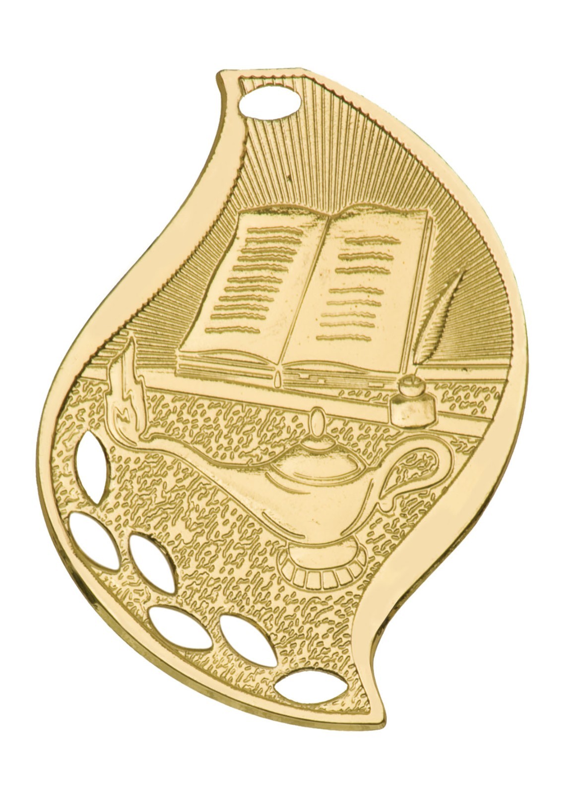 Lamp of Knowledge Medal Award Trophy With Free Lanyard FM208 School Team Sports