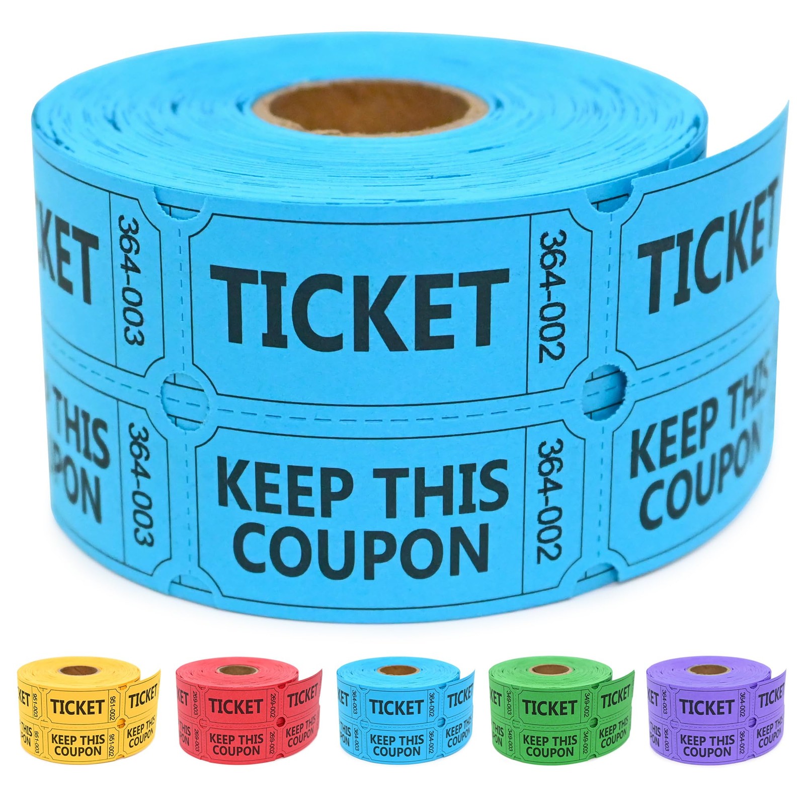 ESSENTIAL 500 Raffle Tickets Double Roll, Raffle Tickets Roll with Name and Phon