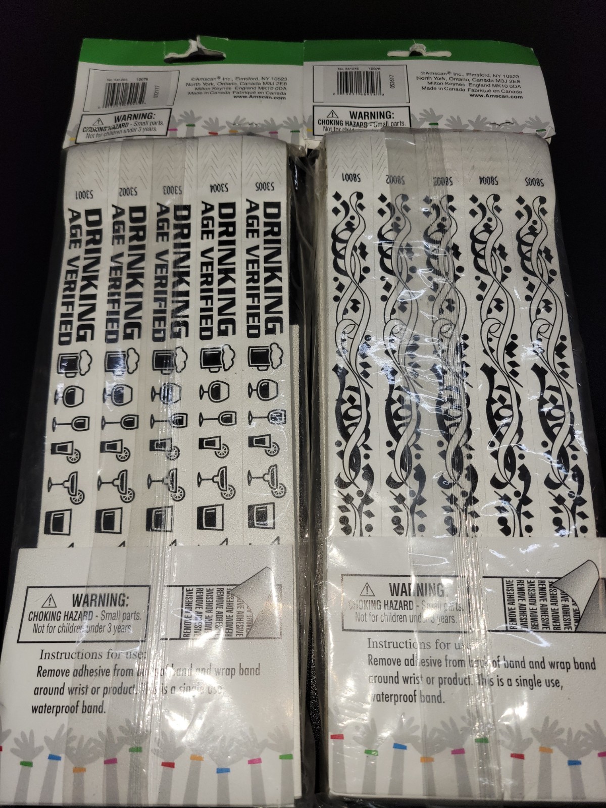 Amscan Wristbands Numbered Water Resistant 500 Count Party And Drinking Age Veri
