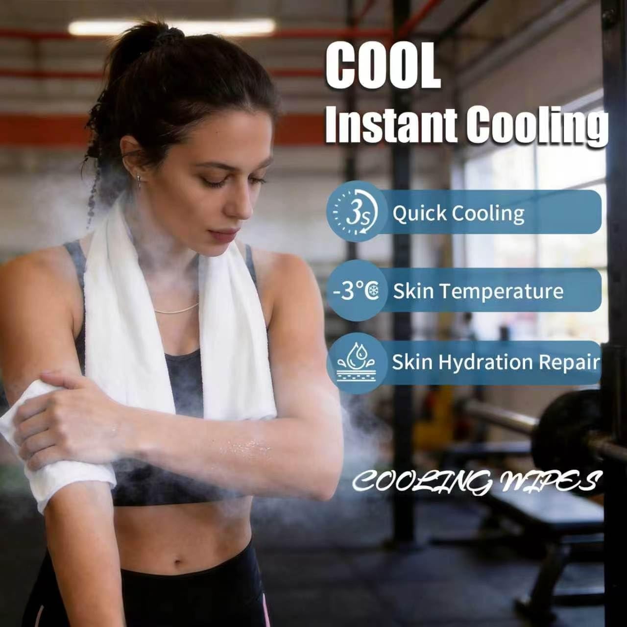 30 Pack Disposable Cooling Wipes, Individually Wrapped No-Rinse Cooling Towel…