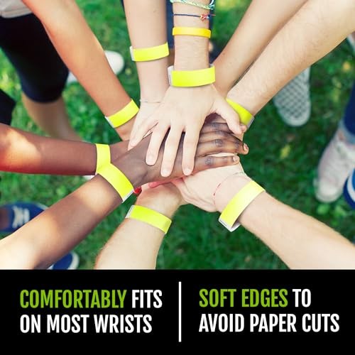 300 Tyvek Wristbands for Events – Tamper-Proof Design & Neon Yellow