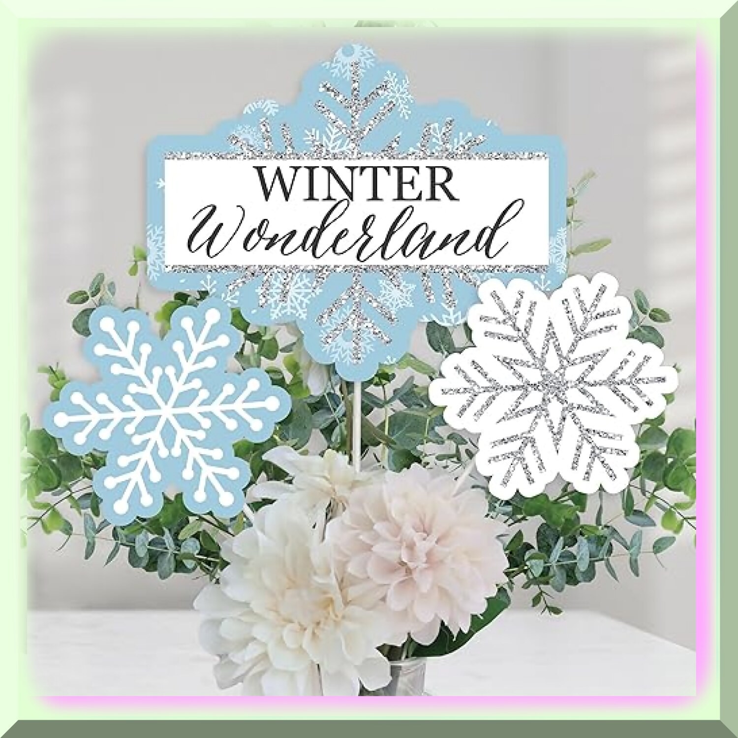 15-Piece Winter Snowflake Table Decor Set