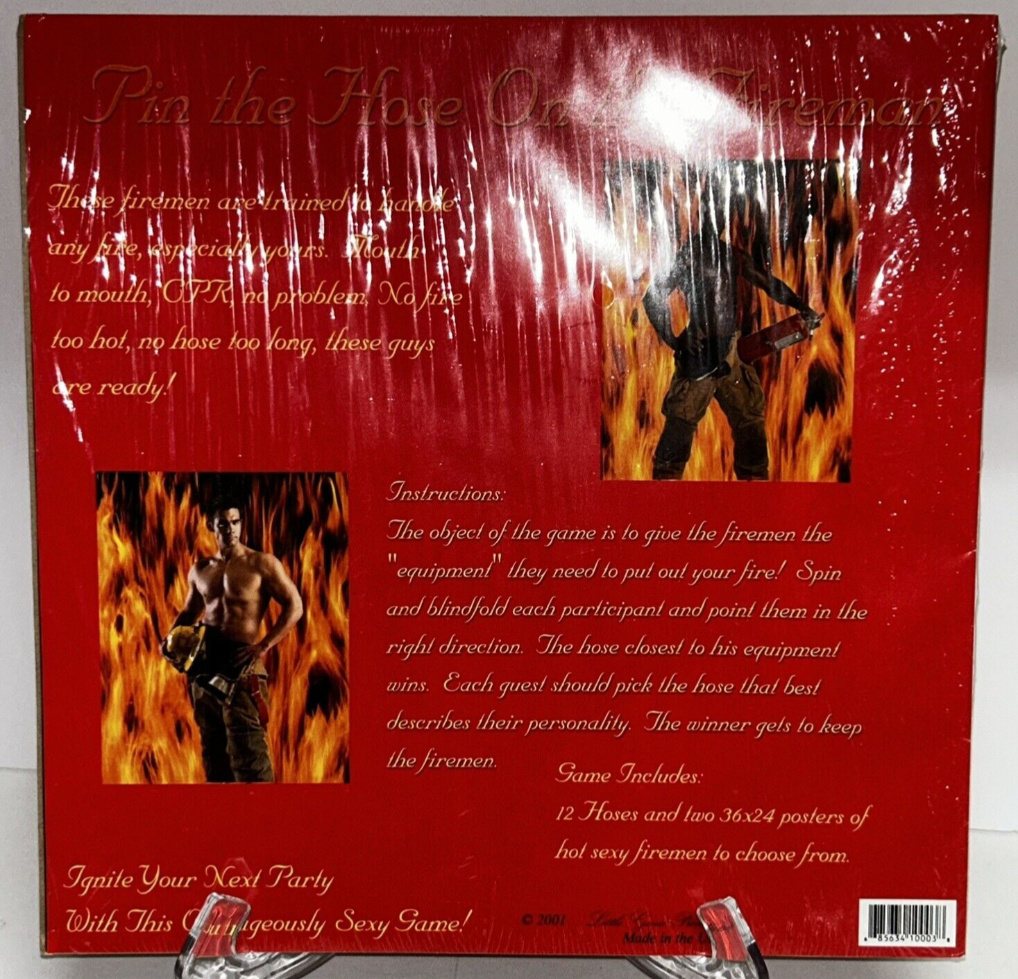 Pin The Hose On The Fireman Bachelorette Bridal Shower Party Game Unused 2001