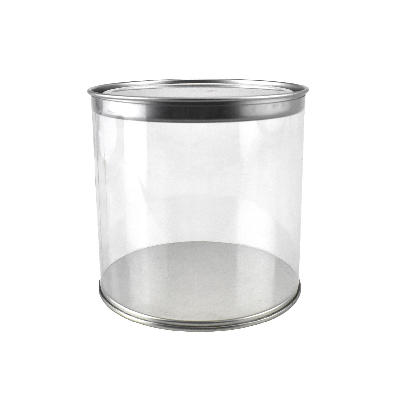 ESC05 PVC Cylinder Container, 4-inch x 4-inch, 6-count, Silver