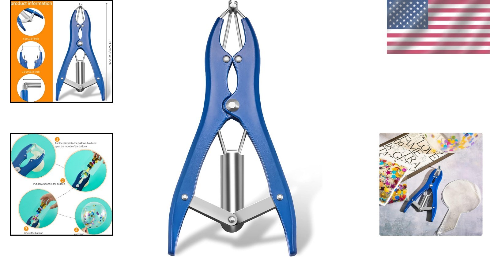 Ergonomic Balloon Stuffing Tool – Durable Stainless Steel with Non-Slip Grip