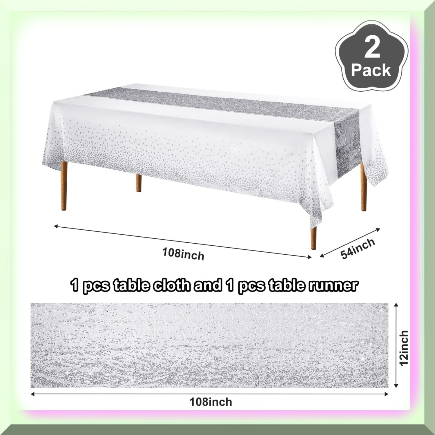 Polka Dot Confetti Table Setting Kit Waterproof Easy Clean