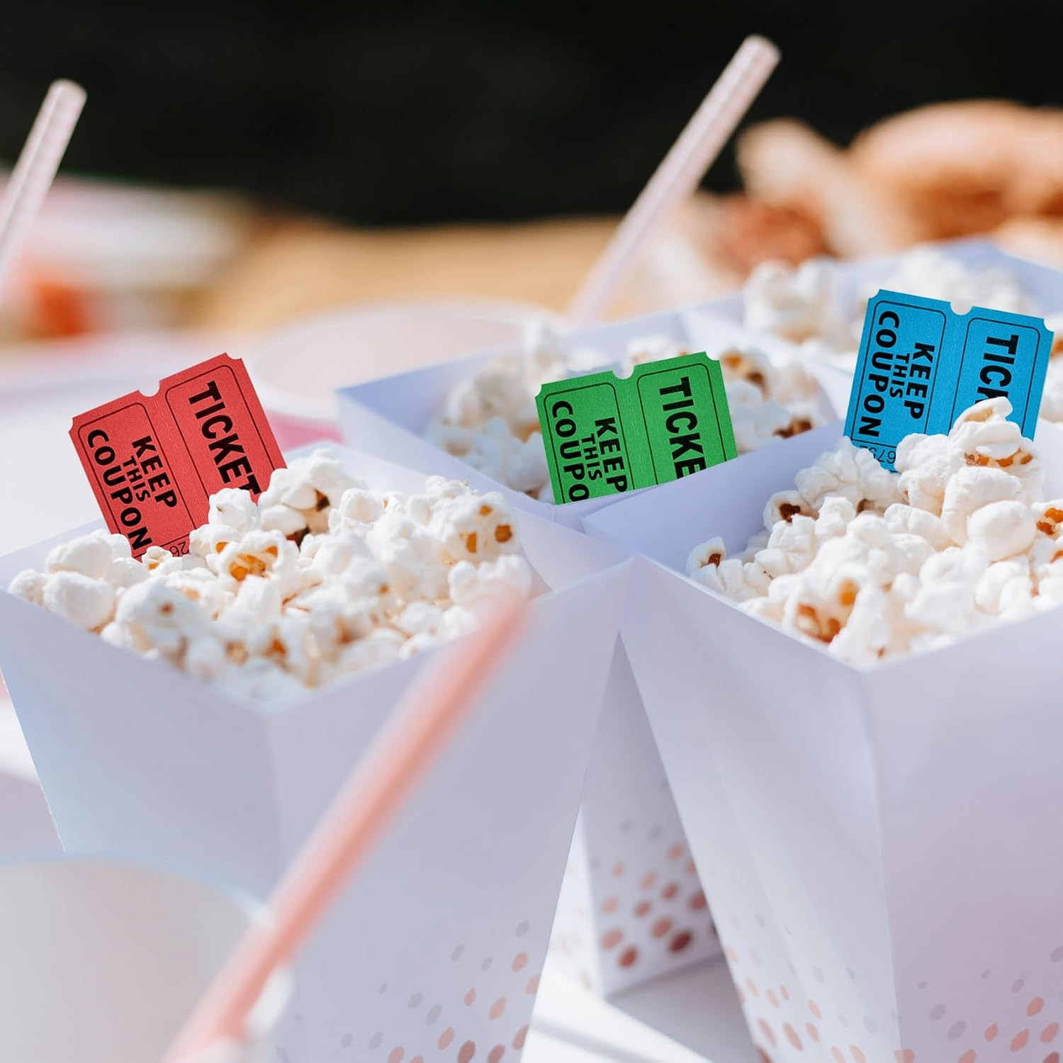 Green Raffle Tickets – 100 Double Tickets for Events and Fundraising