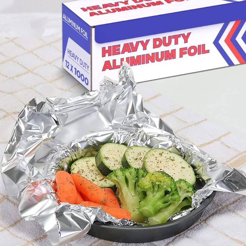 Aluminum Foil Wrap for Food -12 x 1000 FT (2 Box) Heavy Duty Aluminum Foil – BBQ