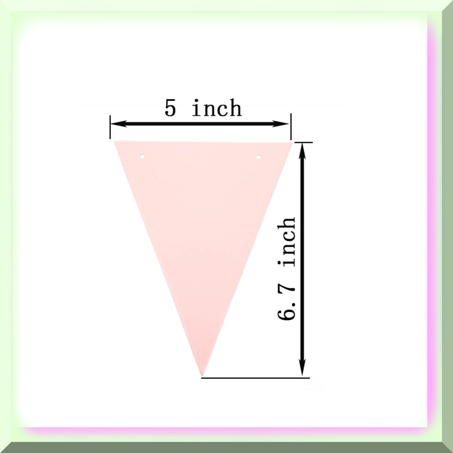 Pink Double-Sided Triangle Banner with 30 Flags