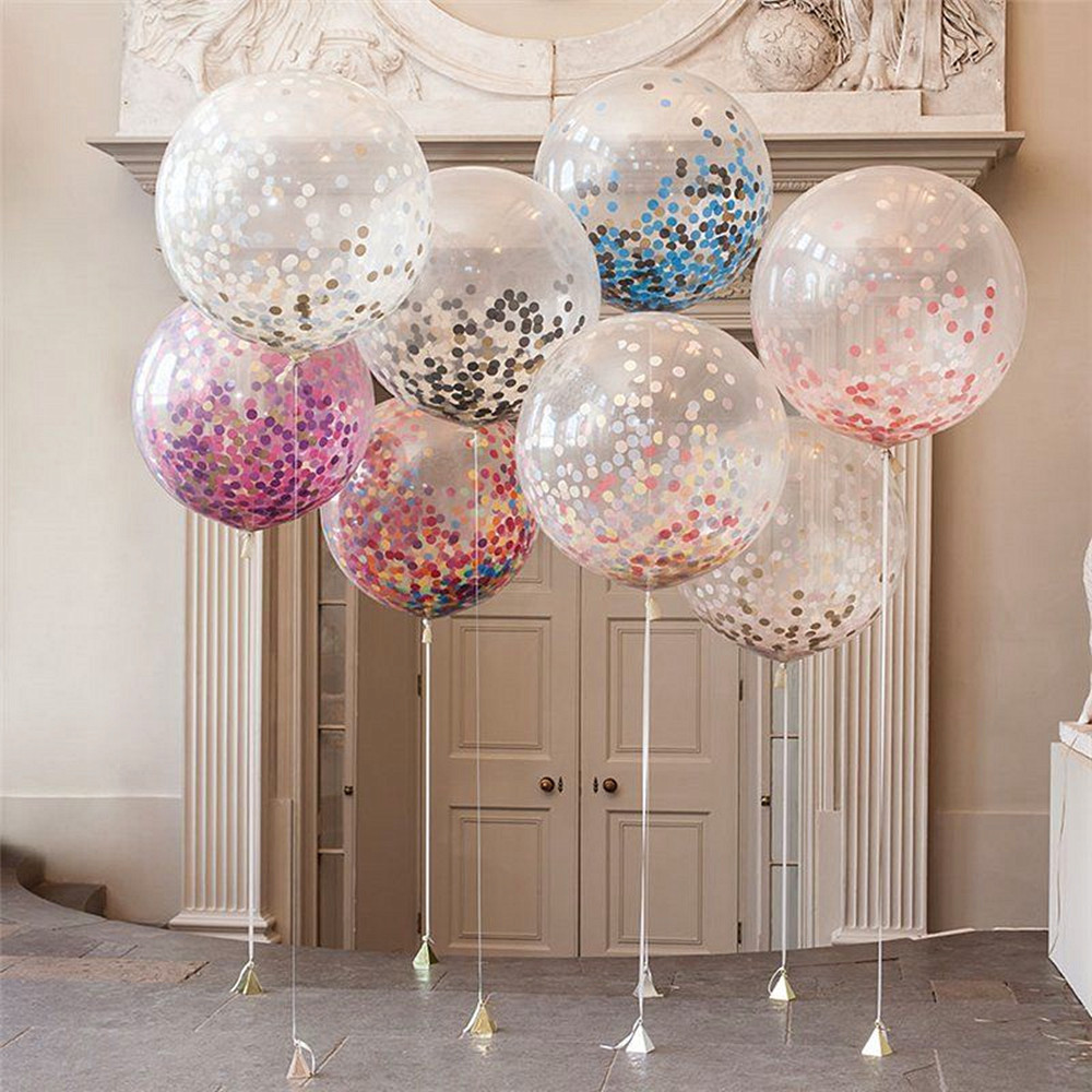 20PCS Colorful Confetti Balloon Birthday Wedding Party Decor Helium Balloons 12″