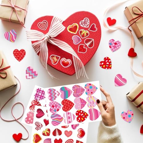 336 PCS Valentines Stickers, Valentines Heart Stickers for Kids Valentines Day
