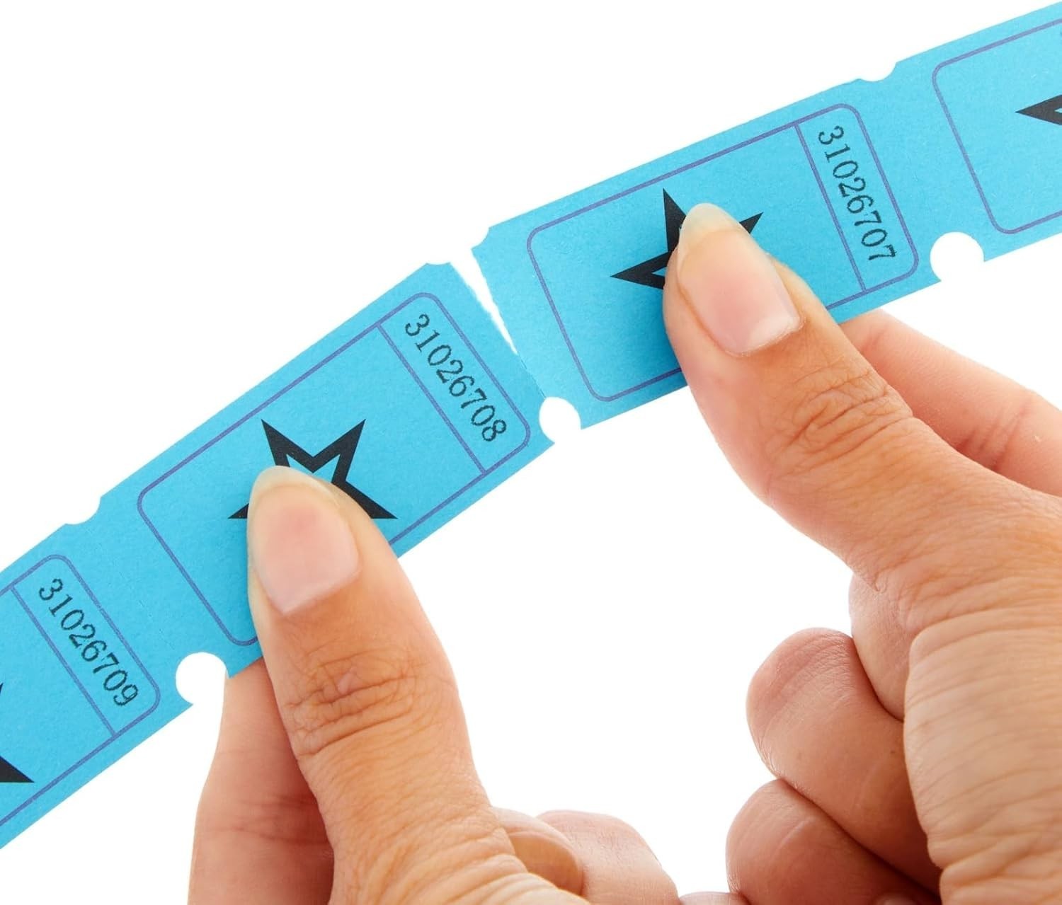 Convenient 2000-Count Blue Star Raffle Tickets – Ideal for School & Fundraisers