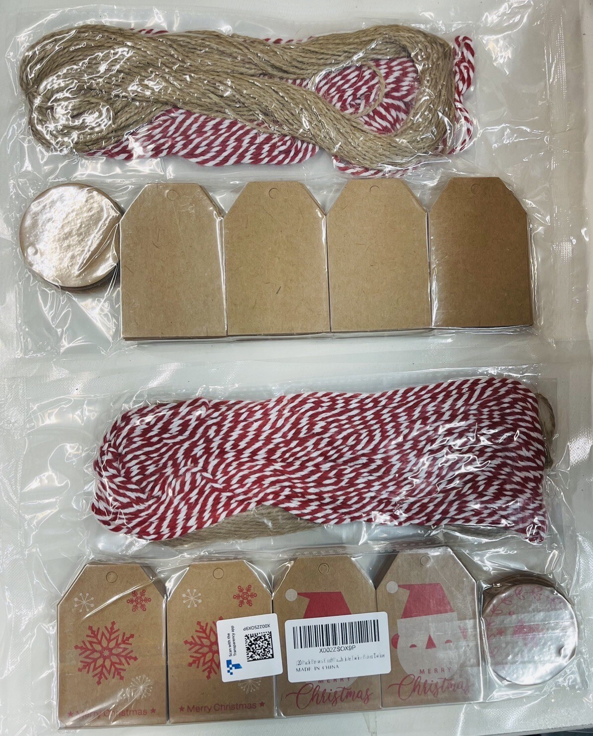 Christmas Gift 5×120 Pack Kraft Paper Tags Xmas Brown Kraft Gift Tags