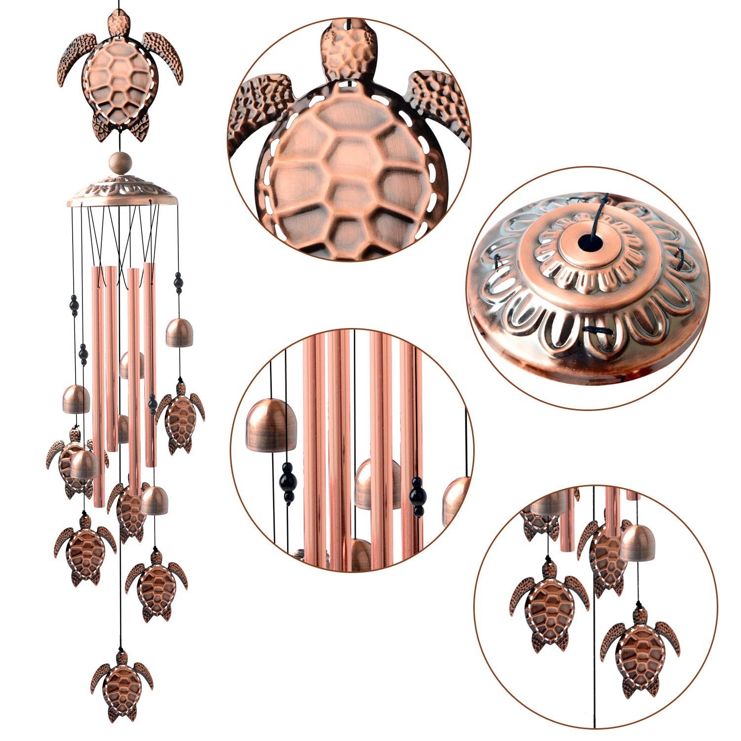 Sea Turtle Wind Chimes Outdoor, Mother Gift,Birthday Gifts for All mom/Grandm…