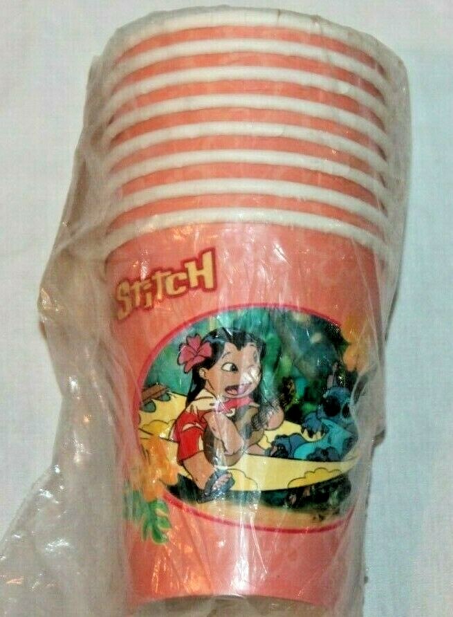 NEW DISNEY LILO AND STITCH 8 PAPER CUPS PARTY SUPPLIES
