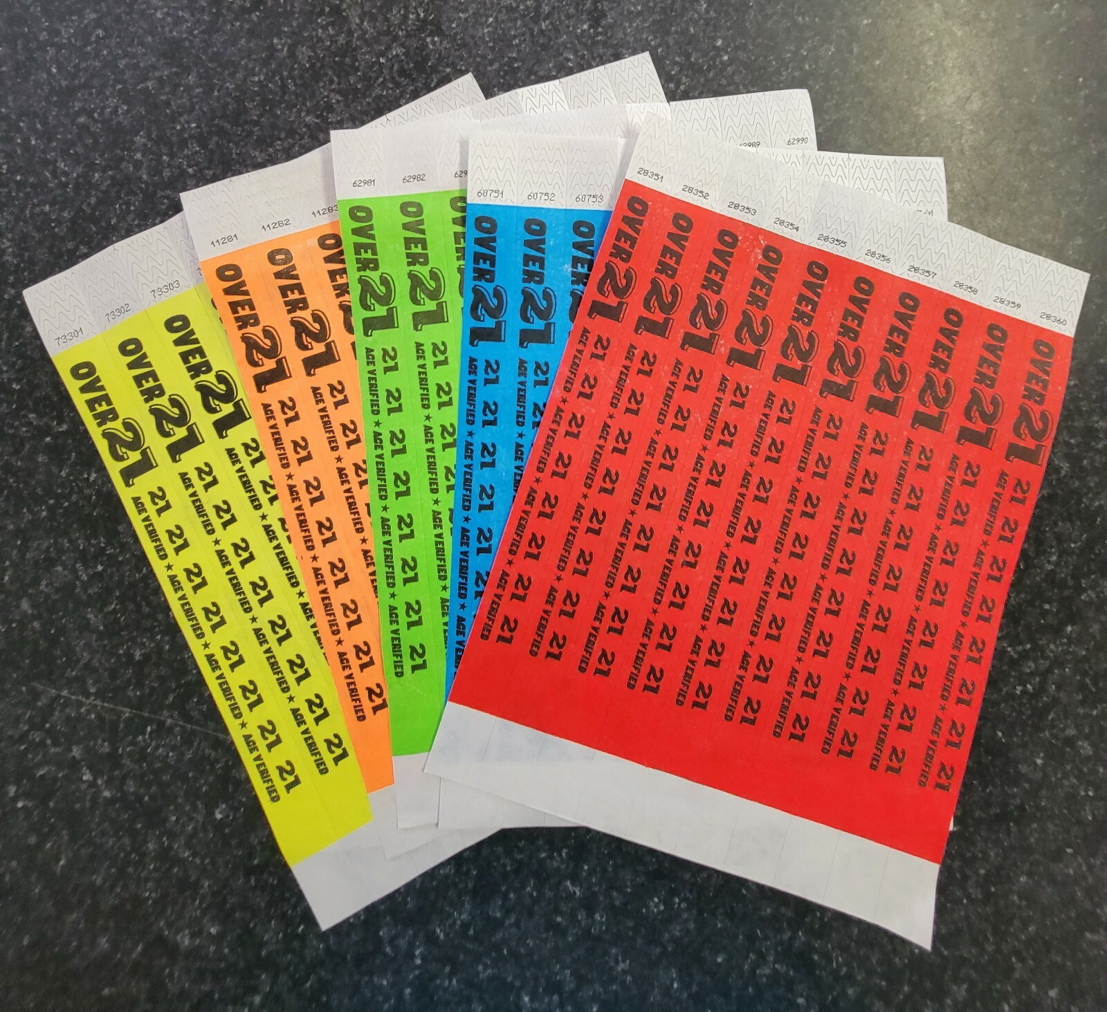 100-500 OVER 21 3/4″ TYVEK WRISTBANDS, WRISTBANDS FOR EVENTS, PAPER WRISTBANDS
