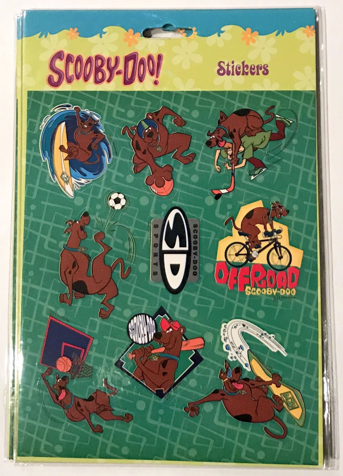 NEW! 12 SCOOBY DOO SPORTS THEMED STICKER SHEETS PARTY FAVORS INDIVIDUALLY SEALED