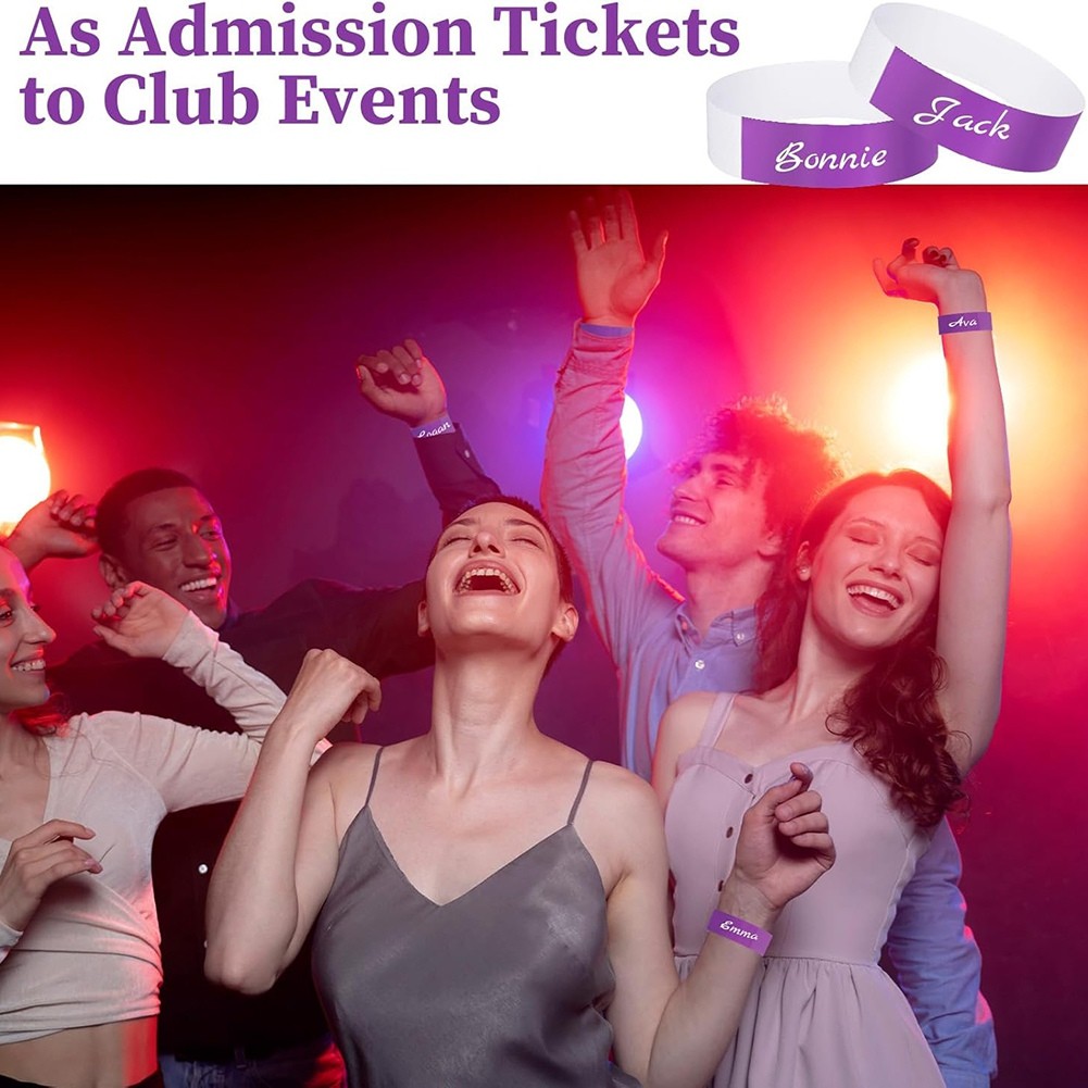 Bands for Events,200Pcs Party Wrist Bands Self-Adhesive Event Wristband9838