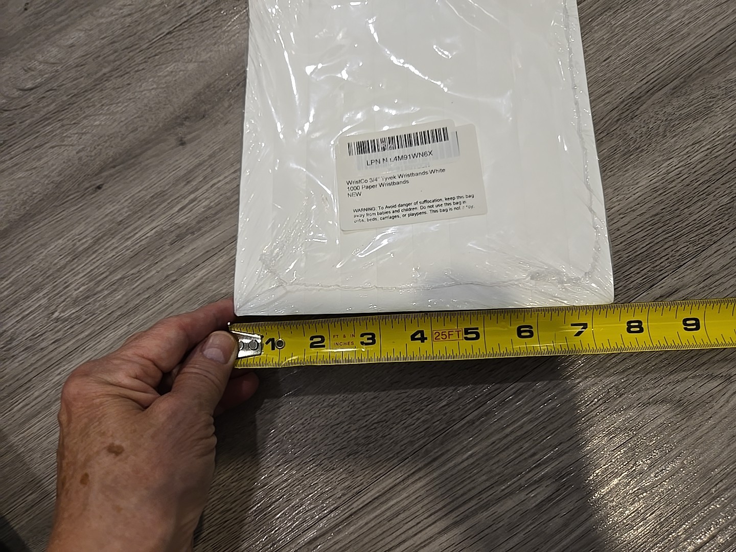 NEW SEALED PACKAGE TYVEK NUMBERED FOR EVENTS 1000 3/4″ WHITE PAPER WRISTBANDS