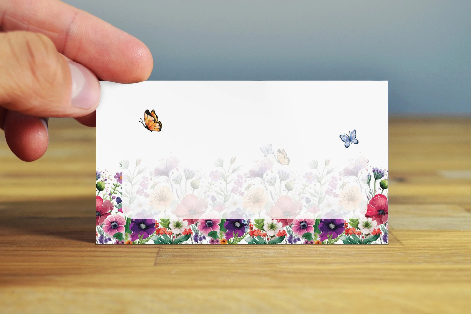 Butterfly Birthday Place Cards – Floral Table Seating Place Cards (Set of 25)