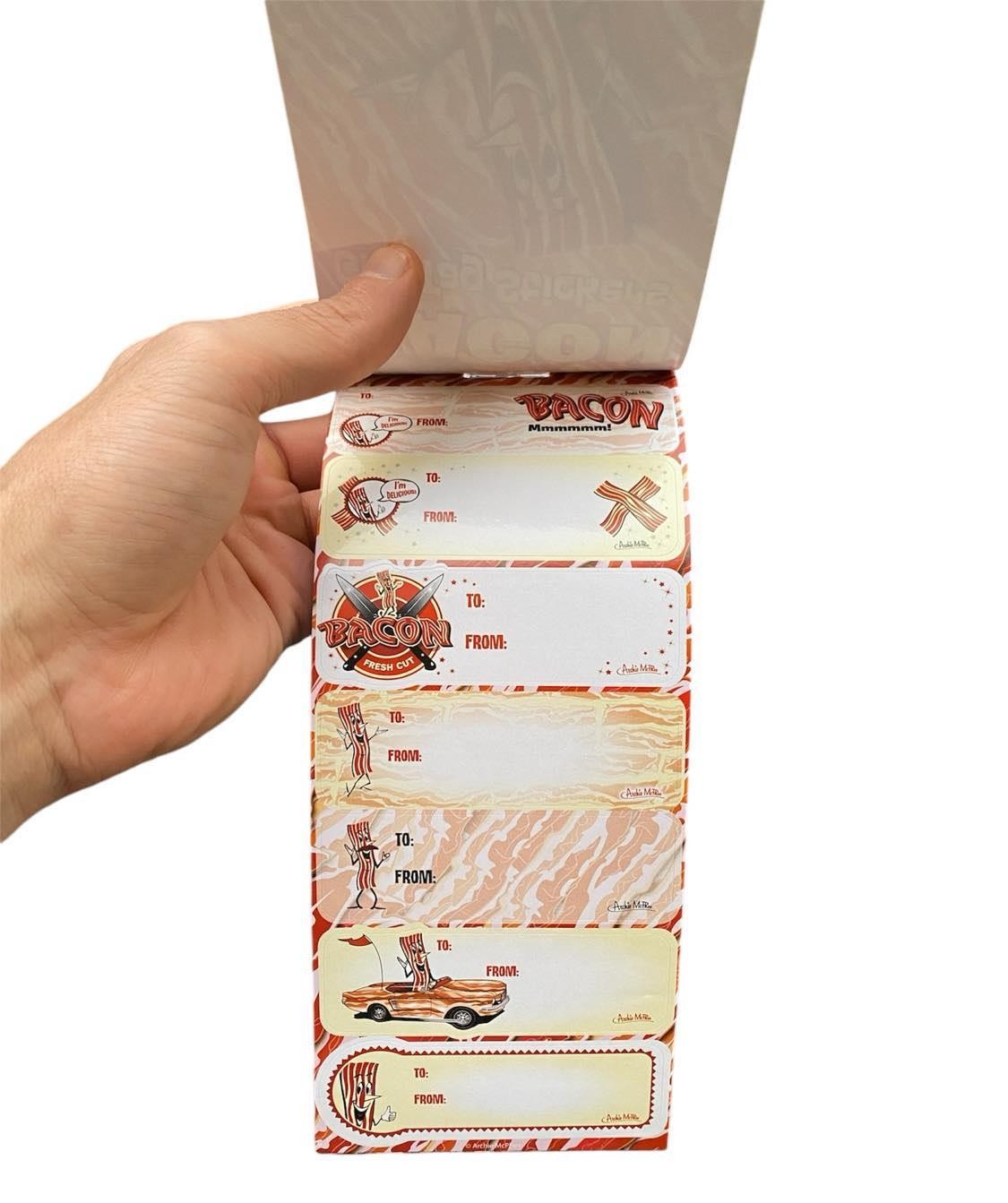 MR. BACON GIFT TAG STICKERS – Wrapping Paper Name Tags – Archie McPhee