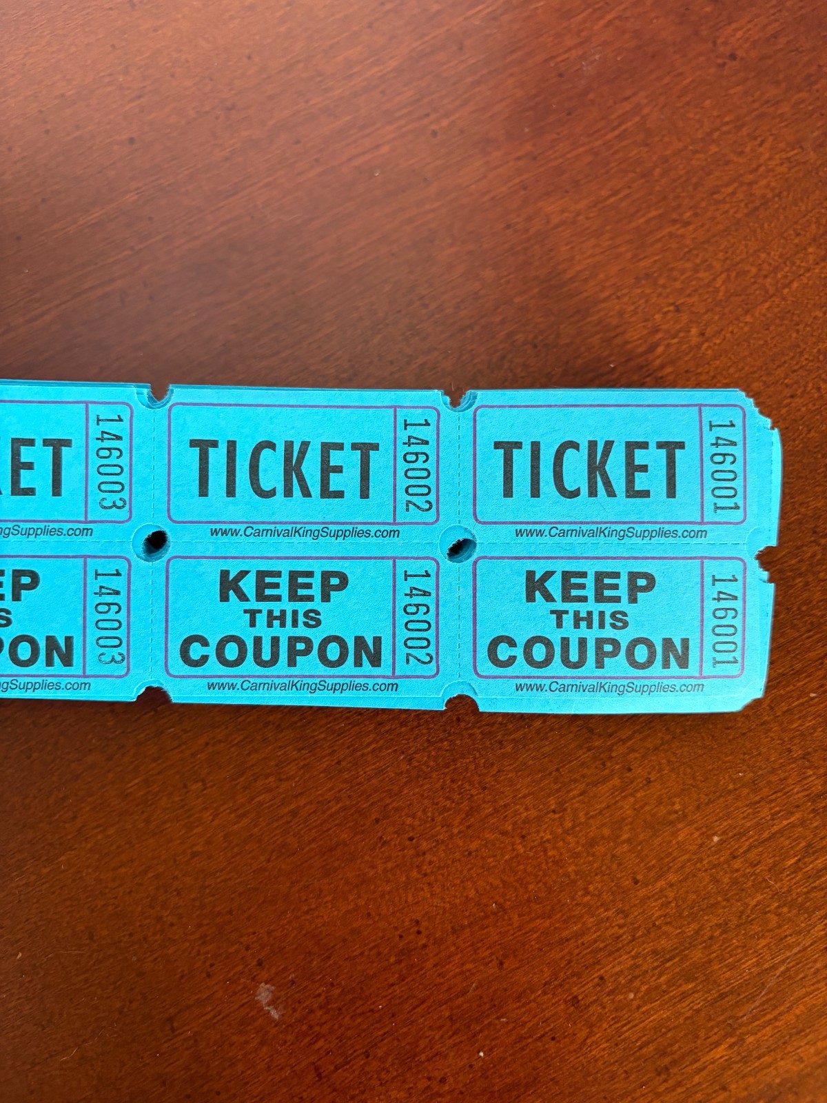 Raffle Tickets 50 Flat Double Stub 50//50 Keep This Coupon Carnival Festival
