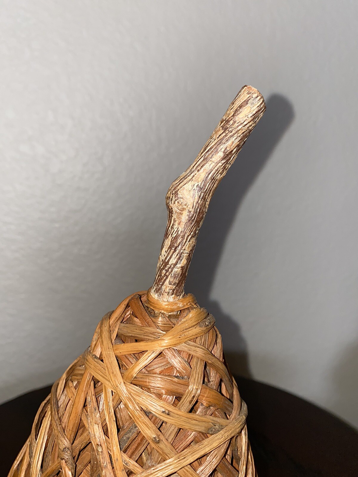 Natural Woven Twig Pear Home Decor 9 Inch