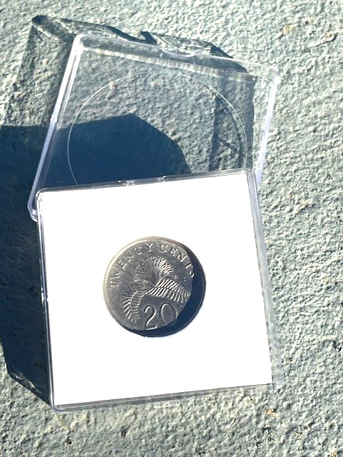 Unusual 30th Birthday Gift-1996 Singapore Birth 20 Cent Coin- Present.