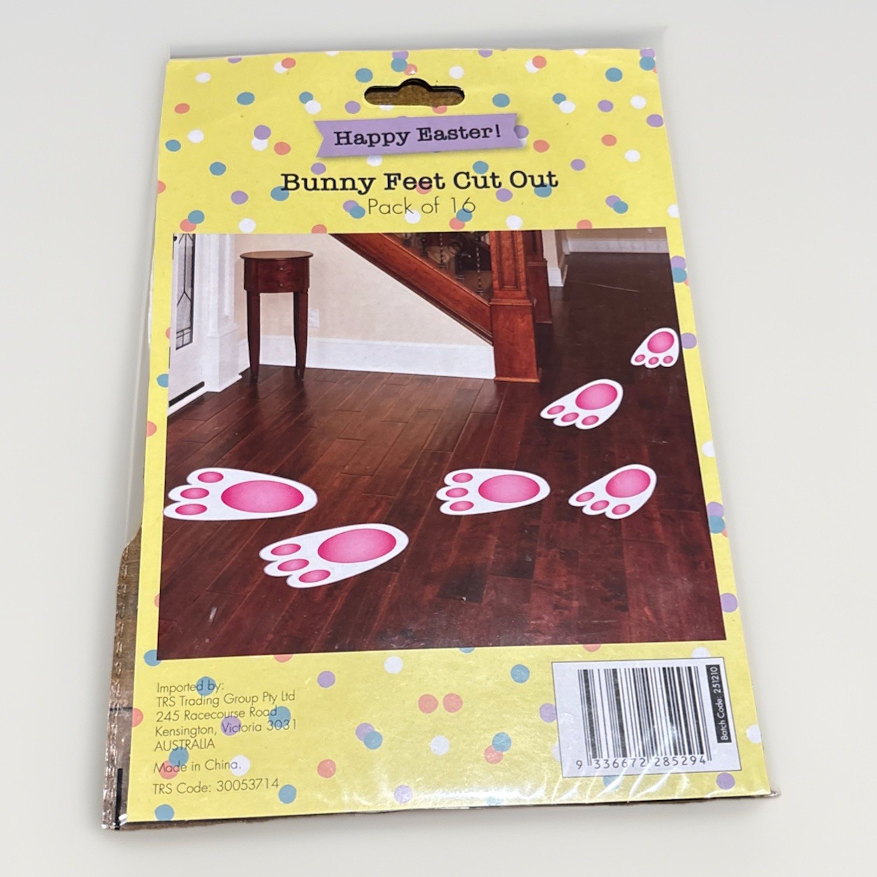 Easter Bunny Feet Cut Outs 16 Pack. Each Foot 19.5cm High New Fast Free Postage