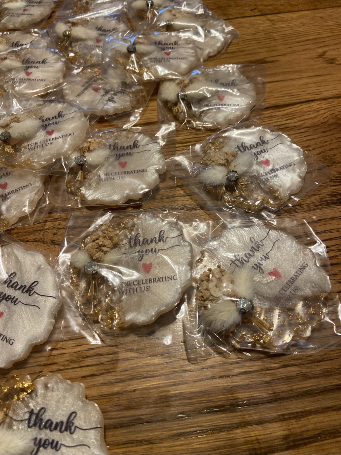20 Wedding Favors for Guests Thank You Resin Magnets, Party Souvenir Gifts